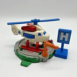 Fisher Price GeoTrax Whirly Bird Rescue Helicopter Set Train Track Accessory